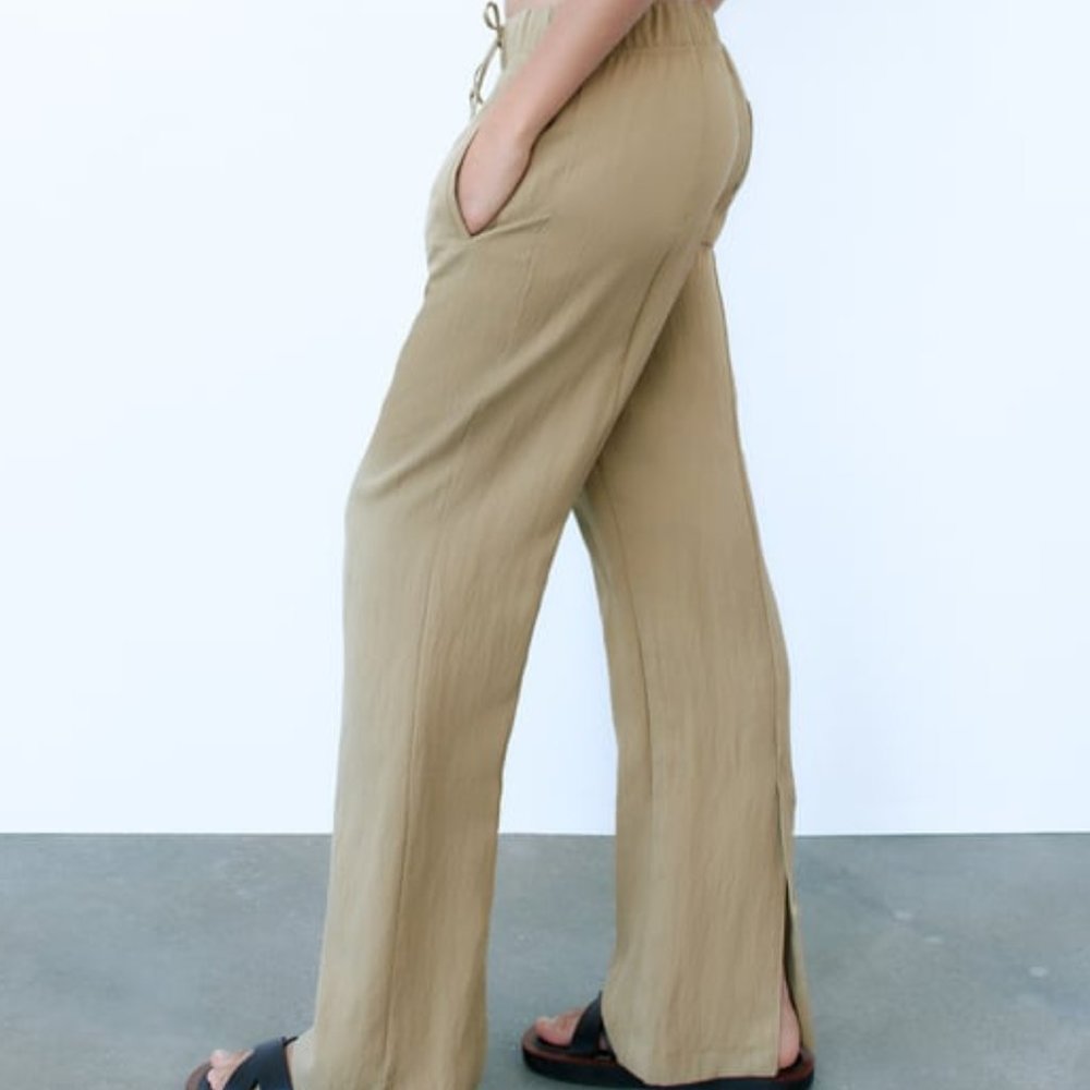 NWT | Zara Slit Leg Trousers
